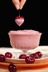 yogurt with cherries