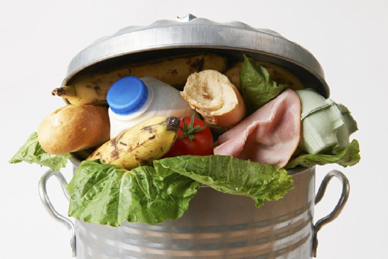 wasted food in your trash