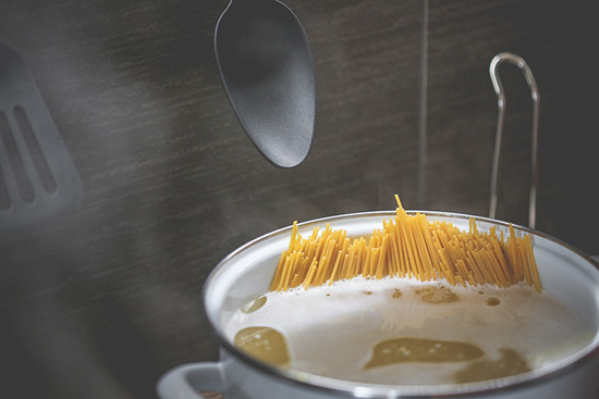 boiling Italian pasta