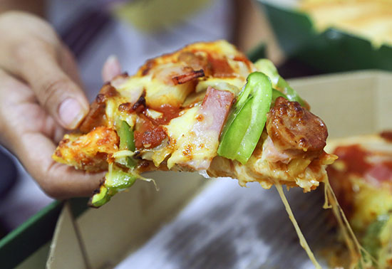 hand-held food - pizza