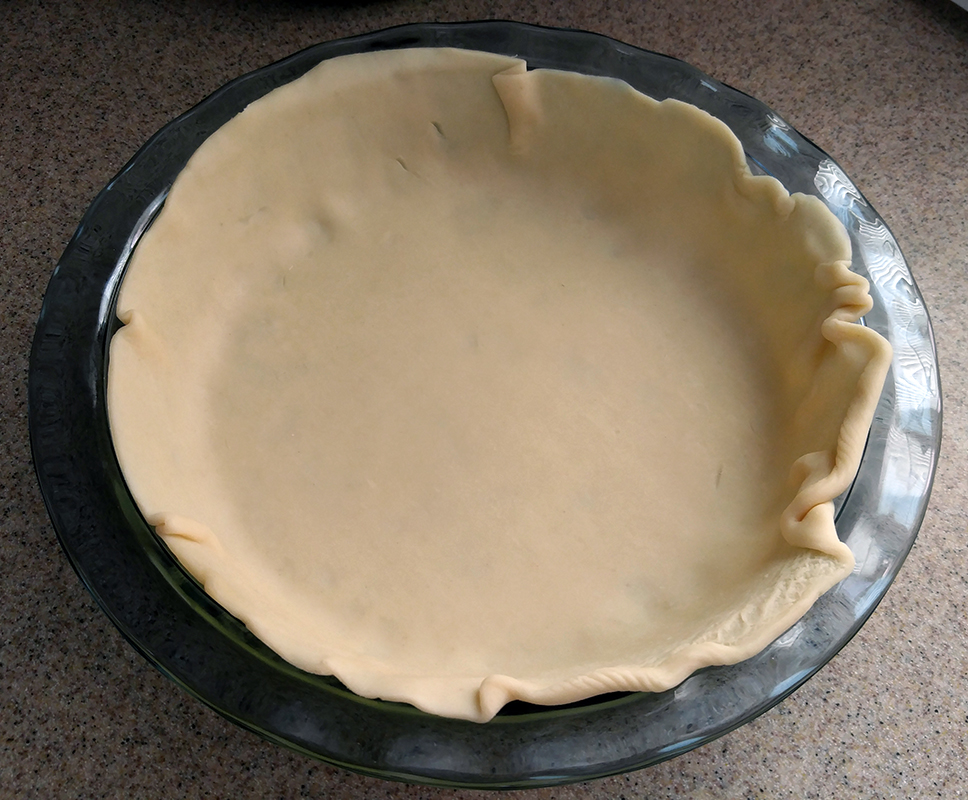 Press crust to edges of pan.